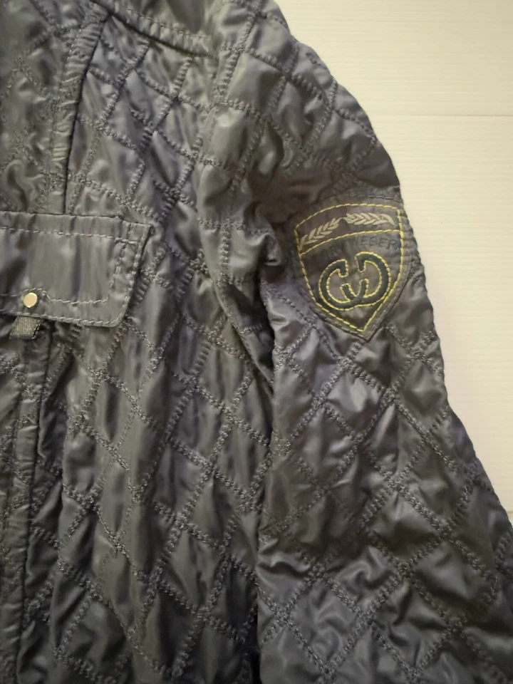 Chaqueta Abrigo Gerry Weber Damas Talla 44 Aus Talla 18 Aspecto Acolchado Azul Marino Cremallera Foto 2 de 4