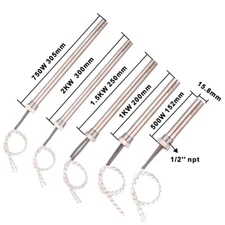 120V/240V Cartridge Heater 1/2'' NPT Thread Immersion Heating Element 500W-2KW