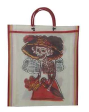 Mexican Catrina Day of the Dead Tote Bag Reusable Shopping Bag # 219