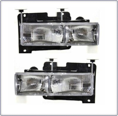 2x SCHEINWERFER HAUPTSCHEINWERFER HB3 HB4 FÜR CHEVROLET TAHOE YUKON 1992 - 1999