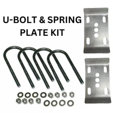 U-BOLT & SPRING PLATE KIT FOR AXLES WITH 3 1/2" TUBE DIAMETER - 5/8 X 3 1/2 X 10