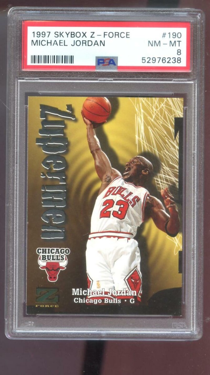 Nbaカード 1997-98 Skybox Z-Force #190 Michael Jordan PSA 8 Graded Card NBA