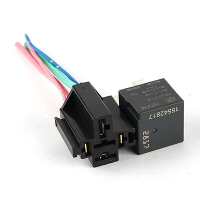 1Pce HFV16-12-H1TY-R Automotive Relay 12VDC 4Pins 90804292 With AVK01-4P Cable #