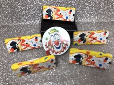 Vintage US Metal Toy Mfg Co. Metal Noise Makers 6 - Clown, Circus New Years