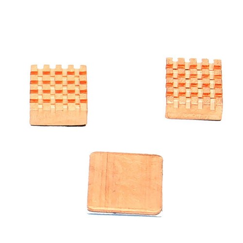 3pcs Copper Heat Sink Heat Dissipation Radiator for Raspberry Pi 3B+/3B/2B - Afbeelding 6 van 10