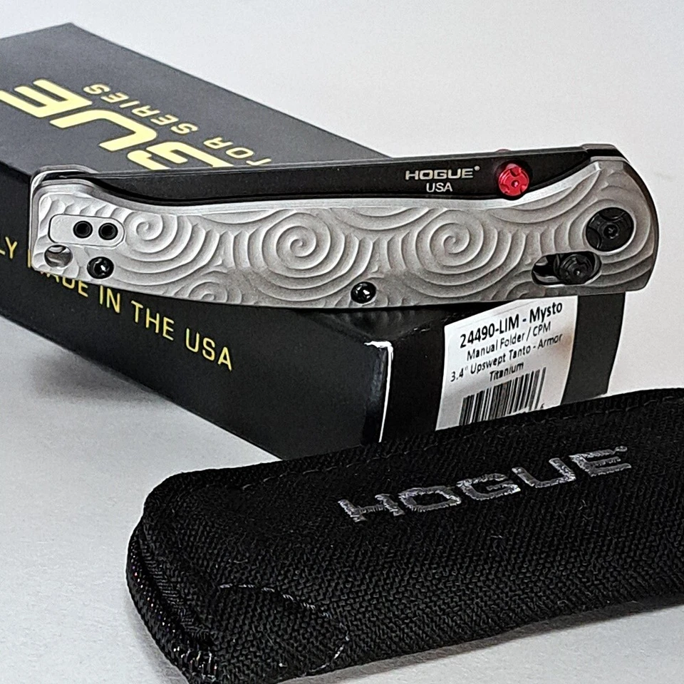Hogue Knife 24990-LIM Titanium Mysto COLLECTOR SERIES Tanto Magnacut Folding NEW - Image 3 of 3