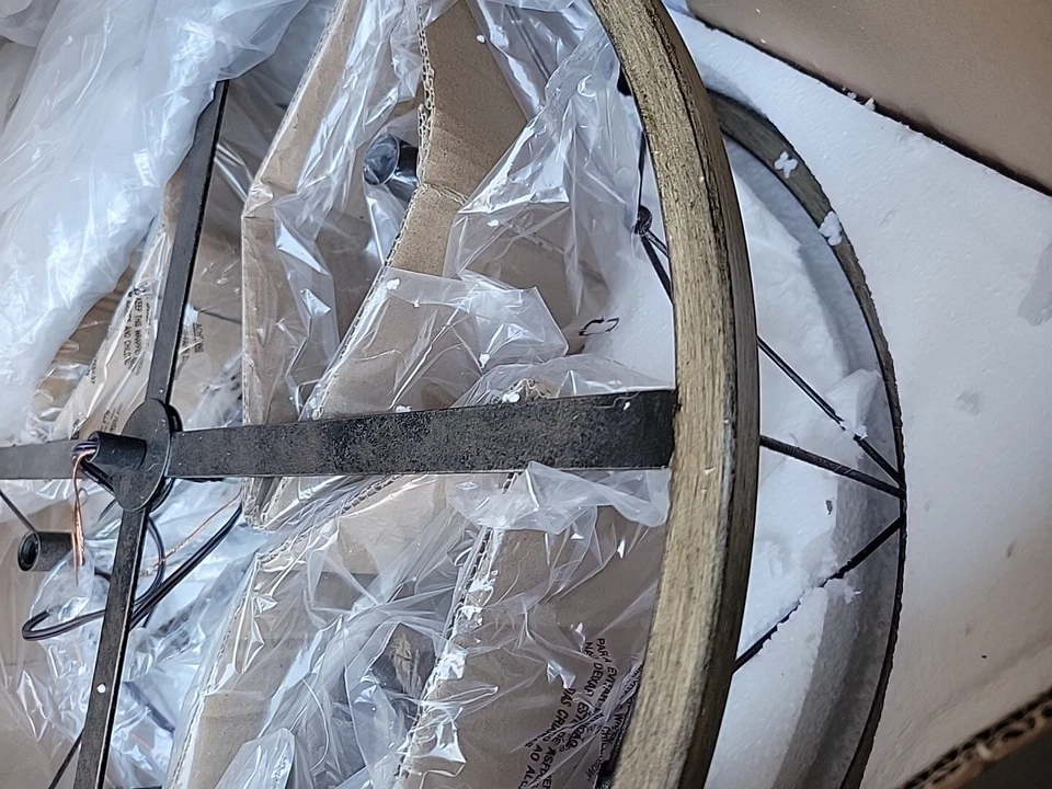 ⚡️Colgante de cinco luces Cal Lighting Modica - 22 pulgadas de ancho 👉No incluye bombillas👈 Foto 2 de 4