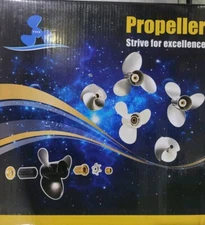 Propeller 13.25" × 17 Pitch For Mercury 48-77344A45 60-125 HP ROTATION RT, BLACK