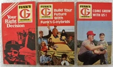 3 Old Funks G Hybrid Seed Corn Farm Data Notebook, Funk's 1973,1975,1976