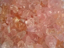 Morganite crystal natural mixed gem grade Tanzania 5-10mm 50 carat lots