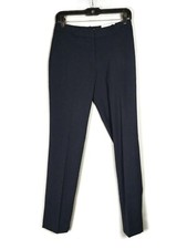 H M Dark Blue Slim Straight Stretch Casual Pants Size 4