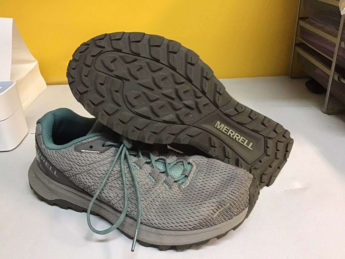 Merrell Fly Strike Womens Size 10 Gray Mesh Trail Hiking Shoes