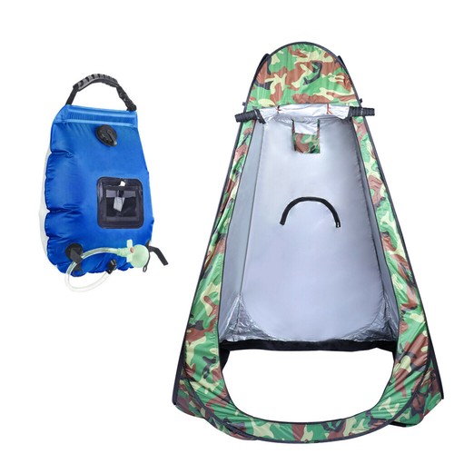 Tenda privacy doccia wc pop up esterno 75" con borsa doccia solare campeggio 20L - Foto 26 di 35
