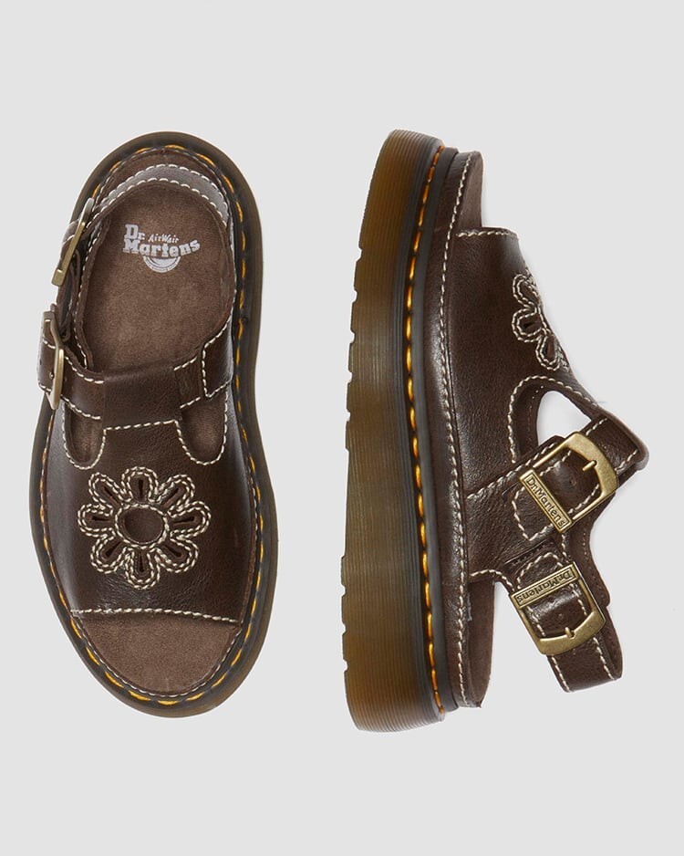 Dr Martens★DUNNET FLOWER サンダル★KELP BROWN Dunnet Flower Kelp Brown Rogue Sandal — Downes