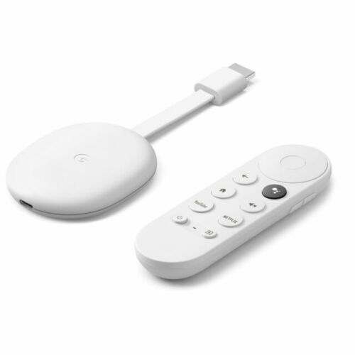 Google Chromecast with Google TV 4K UHD Media Streamer - Snow - Picture 1 of 1