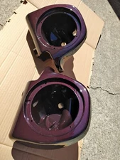 Black Cherry Lower Vented Fairing 6.5" Speaker Pods for Harley Touring 94-13