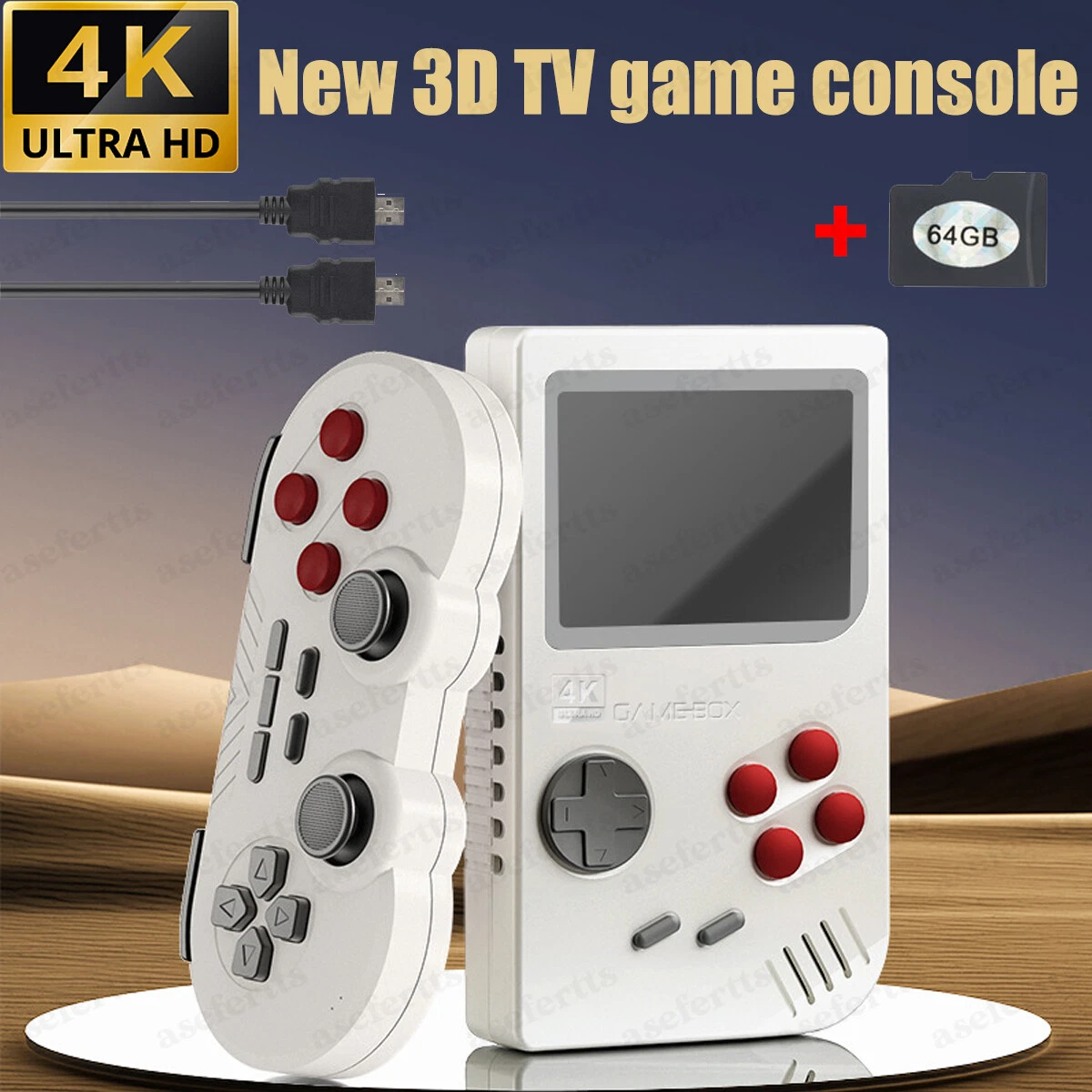 K8 Video Game Stick 4K HD Retro Game Console 3D TV Game Machine with Controller