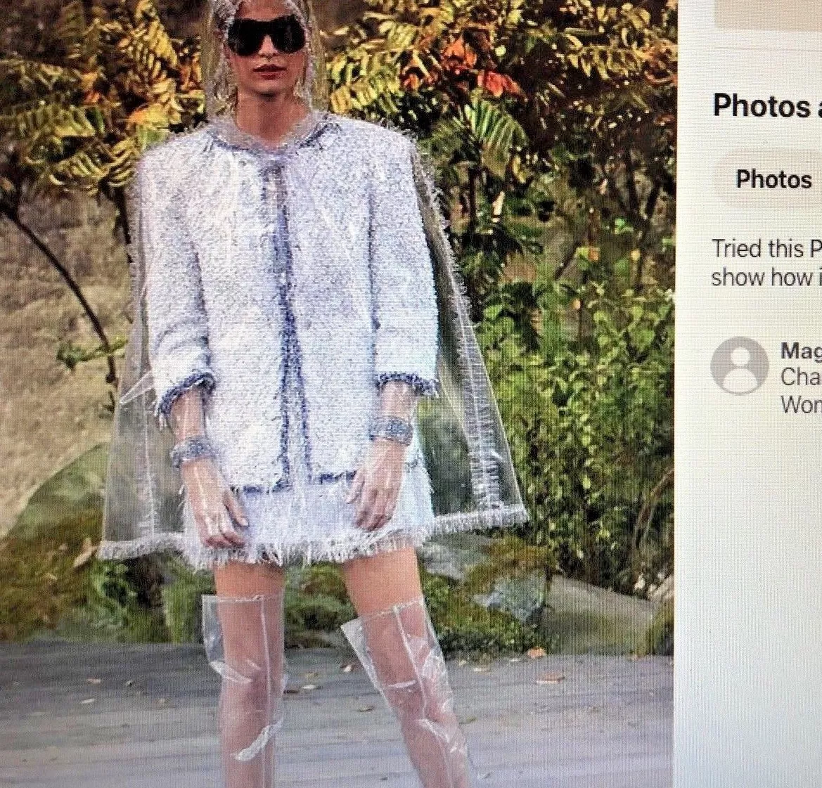 Chanel hotsell clear raincoat