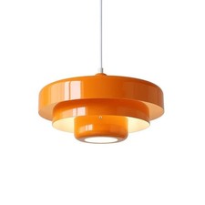 Lampe suspension orange style rétro vintage pour salle à manger cuisine ou resta