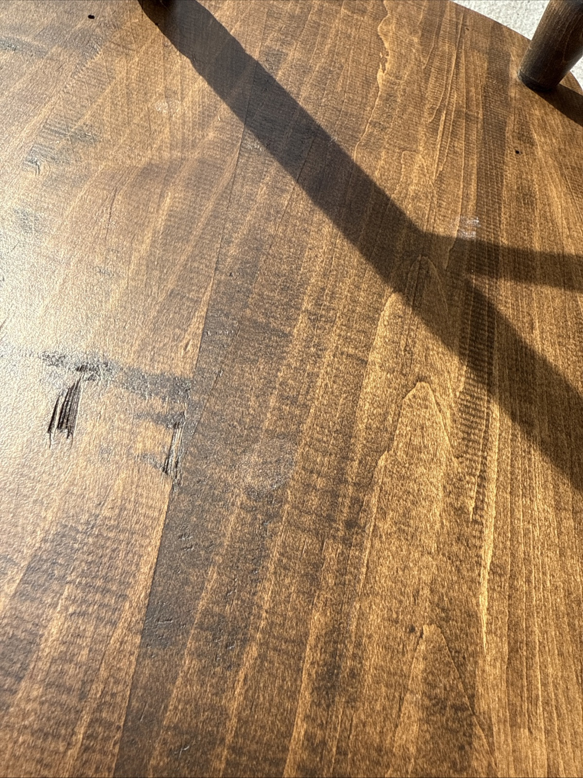 Mid Century Kidney Bean Walnut Spindle Back Vanity Chair Stool Bench Seat