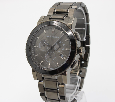 Swiss Rare Orologio Uomo The City BU9381 – Cronografo 42mm, Quadrante Ceramica Grigio Scuro, Acciaio Inossidabile