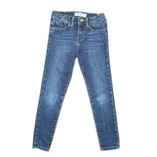 Zara Kids Girls Medium Wash Skinny Jeans with Adjustable Waist