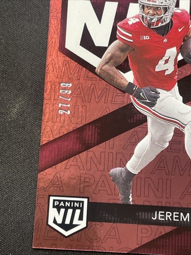 2025 Panini The National Jeremiah Smith Rookie Rated Prospects OSU NiL ROSSO /99 - Foto 3 di 6