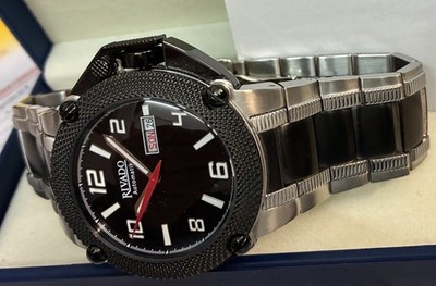 Rivado Heavy Automatic Men's Watch Day-Date Complete Stainless Steel Designer