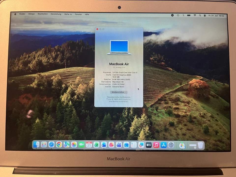 Apple MacBook Air 13" 2015 · i5 · 8GB · 1TB, Foto 1 von 5