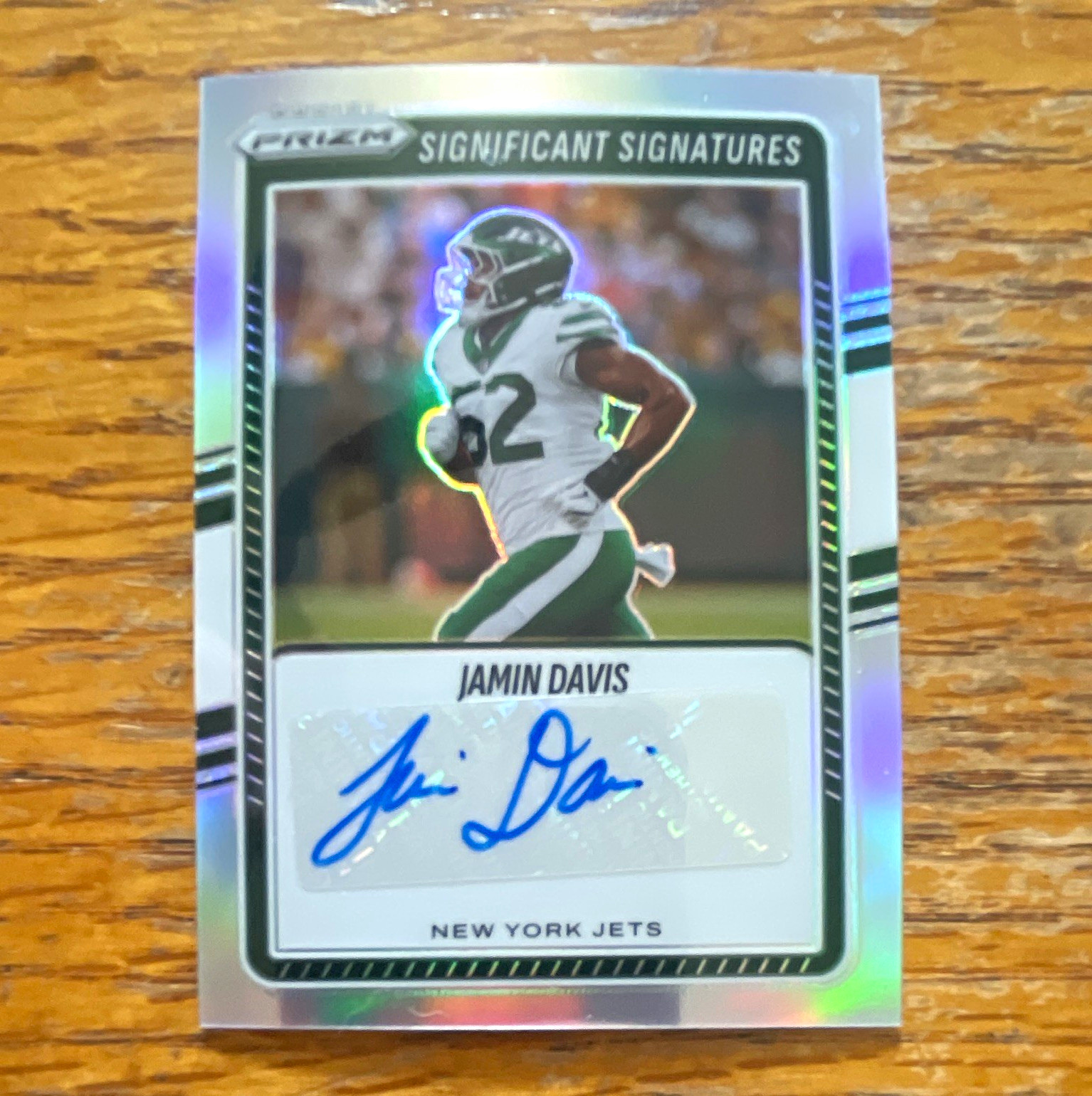 Panini Prizm 2025 Significant Signatures Jamin Davis Auto #SSI-JDS Jets