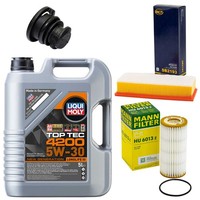 MotoröL Filter Set 5W-30 5 Liter + ÖLablassschraube FüR Audi A4 A5 Q5 1.8 2.0