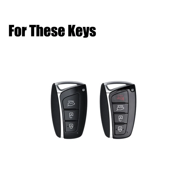 Funda para llave de coche de cuero de aleación de zinc para Hyundai Santa Fe Ix45 Genesis Equus Foto 2 de 4
