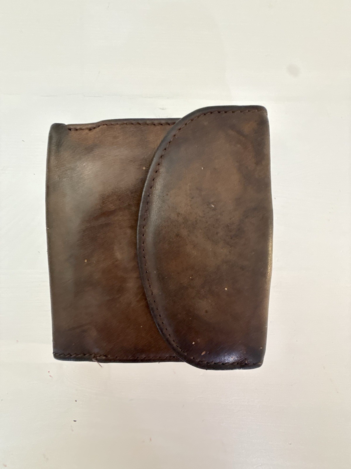 ✿ Vintage Rolfs Brown Genuine Leather Wallet Organizer Bifold Snap Closure