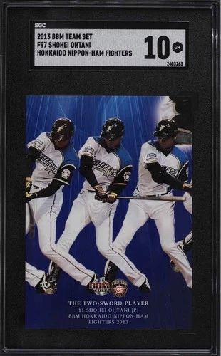 2013 BBM Japan Hokkaido Nippon Ham Fighters Shohei Ohtani ROOKIE #F97 SGC 10