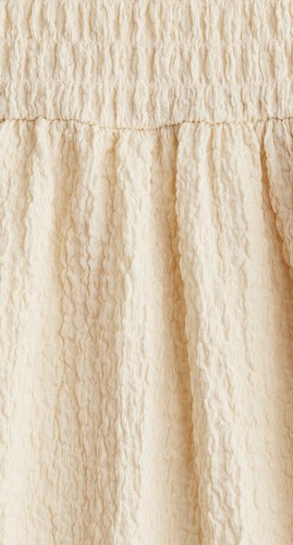 H&M Smocked Bandeau Dress Cream Ivory Butter Sold Out Size XL Strapless NWT New - Picture 5 of 17
