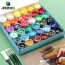 Marie's Gouache Paint Set 12 Colori Bottiglie 50ml Ricco Pigmento per Tela Legno