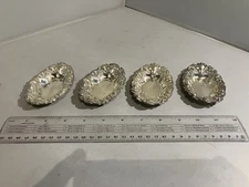 Set of 4 Sterling oval nut dishes