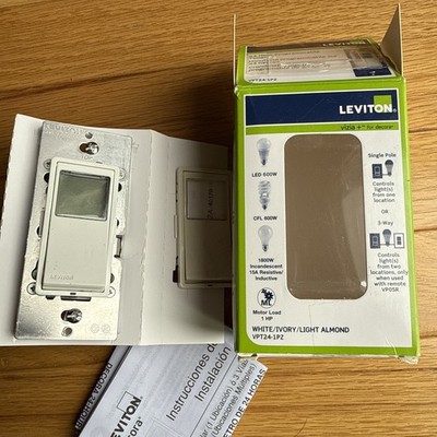 LEVITON VPT24-1PZ Decora 24-Hour Programmable Timer Switch