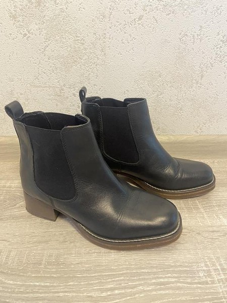 Women Dune London Boots Black Leather 37 #3OHY