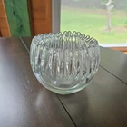 New Listing1950 Blenko Glass Crimped Bowl #538 Clear