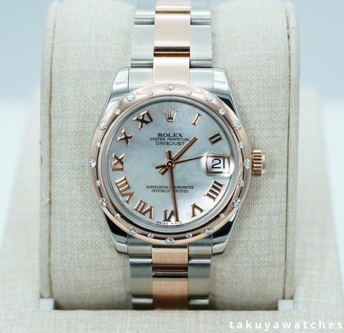 Rolex 178341 DATEJUST 31 TWO TONE MOTHER OF PEARL DIAL DIAMOND...