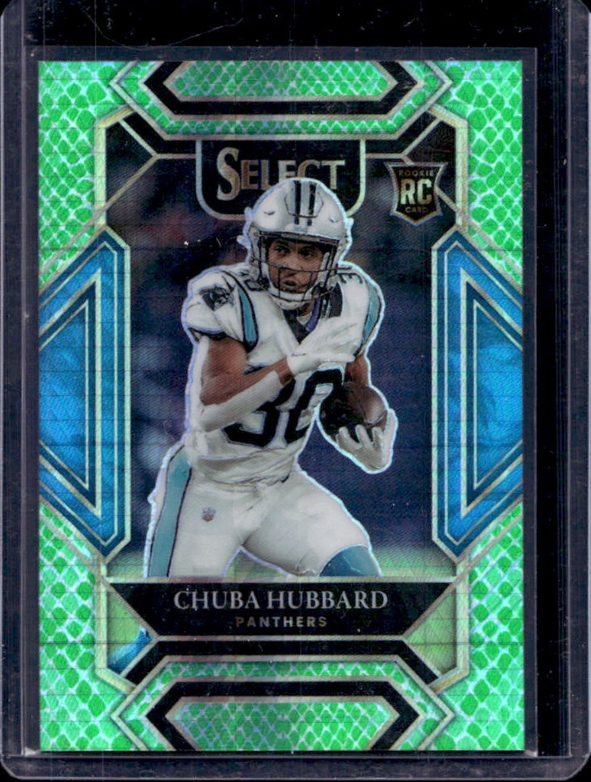 2021 Select Chuba Hubbard RC Dragon Scale Prizm Club #52/89 Panthers