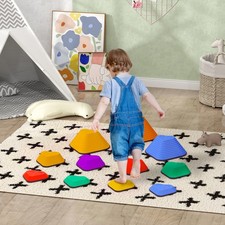 11-Piece Kids Balance Stepping Stones, Heart-Shaped Non-Slip Balance Stones
