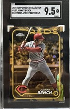 2024 Topps Gilded Johnny Bench #137 Electroplate Refractor /5 SGC 9.5