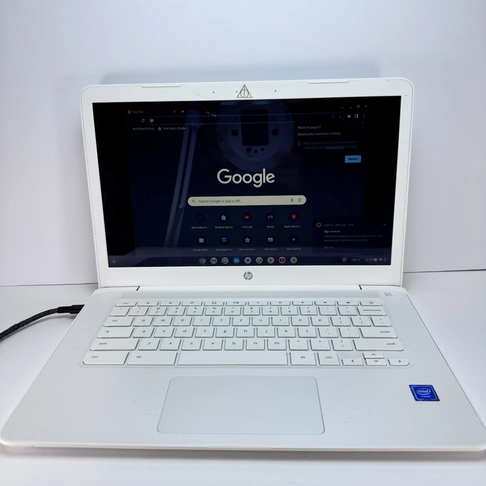 Ноутбук HP Chromebook 14 14-ca021nr Intel ChromeOS белый 14 дюймов Wi-Fi - Изображение 2 из 4