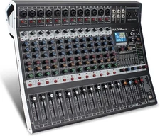 12-Channel Bluetooth Studio Audio Mixer 99 Bit DSP Digital Processor w/USB MP3 f