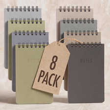Aesthetic Pocket Notebooks Set of 8 - Small 3X5 Spiral Notepads for Women