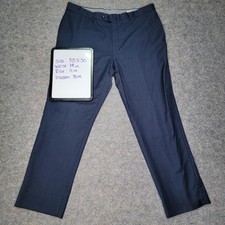 Tommy Hilfiger Mens Navy Blue Dress Pants Wool Blend Size 38x30