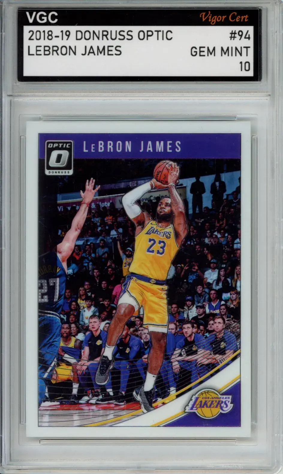 2018-19 PANINI DONRUSS OPTIC #94 LEBRON JAMES VGC GEM MINT 10 J83