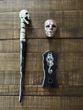 Harry Potter The Noble Collection Death Eater Wand With Mask Stand